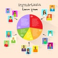 Circle Pie Diagram People Social Media Marketing
