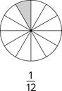 Circle pie with pieces. Segment slice set. Circles divided in segments from 1 to 12 isolated vector illustration. Fractions Pie
