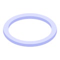 Circle piercing icon, isometric style Royalty Free Stock Photo