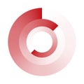 Circle preloader, buffer shape. Circular progress bar. Meter, guage and indicator icon with transparency