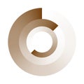 Circle preloader, buffer shape. Circular progress bar. Meter, guage and indicator icon with transparency