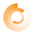 Circle preloader, buffer shape. Circular progress bar. Meter, guage and indicator icon with transparency