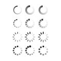 Circle progress bar loader. Round cyclic icon. Royalty Free Stock Photo