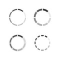 Circle Progress Loading Icons, Isolated Circular Vector Symbols For Web Interface, Downloading, Uploading Process Royalty Free Stock Photo