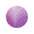 Circle and purple color Abstract illustration design line style
