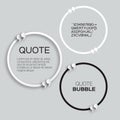 Circle Quote bubble. Speech bubble. Royalty Free Stock Photo