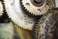 it about the circle rack gear connection to each other and that cover by grease. Royalty Free Stock Photo