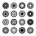 Circle Radial Design Elements. Abstract Icons Set