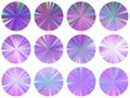 Circle radial metallic gradient web elements set