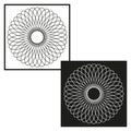 Circle radial motif, mandala illustrative element. Vector illustration. EPS 10.