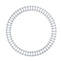 Circle railroad isoated on white background. 3d illustration