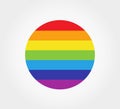 Circle rainbow symbolic icon