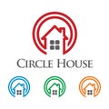 Circle Real Estate House Logo Sign Concept Royalty Free Stock Photo
