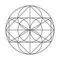 Circle rectangle graph. Scared Geometry Vector Design Elements. Royalty Free Stock Photo