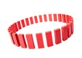 Circle of red buidling blocks