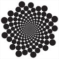 Circle repeated in fibonacci pattern. Royalty Free Stock Photo