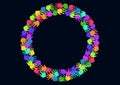 Circle, Ring Frame color handprints Royalty Free Stock Photo