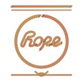 Circle Rope Frame. Vector Illustration Royalty Free Stock Photo