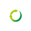 circle rotation chart arrow green finance vector
