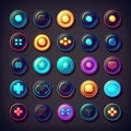 circle round game button ai generated