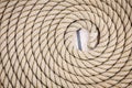 Circle rounded antique chest rope coil Royalty Free Stock Photo