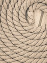 Circle rounded antique chest rope coil Royalty Free Stock Photo