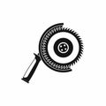 Circle saw icon, simple style Royalty Free Stock Photo