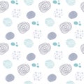 Circle seamless pattern. Colorful geometric pattern hand drawn. Abstract background with circles. Vector illustration. Royalty Free Stock Photo