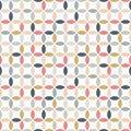 Circle seamless pattern design in color. Colorful vector geometric pattern circles Royalty Free Stock Photo