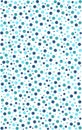 Circle seamless pattern in various colours of blue and green