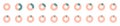 Circle section graph logo 12,3,6,20. Segment infographic. Pie chart icons. Wheel round diagram part symbol. Five phase