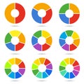 Circle segments set Royalty Free Stock Photo