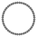 Circle shaped frame of linear double spirals