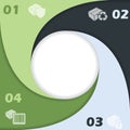 Circle shaped infographic design with icons