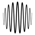 Circle sinusoidal amplitude modulation wave form signal radio Royalty Free Stock Photo