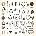 circle sketch isolated vector illustration symbols set Royalty Free Stock Photo