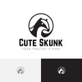 Circle Skunk Head Cute Little Animal Nature Logo Royalty Free Stock Photo