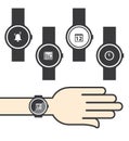 Circle Smartwatch with Icons