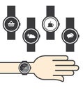 Circle Smartwatch with Icons