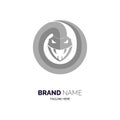 circle snake logo template design for brand or company and other