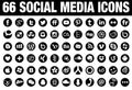 66 Circle Social Media Icons black