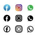 Circle Social Media Icons vector illustration poster template