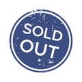 Circle sold out stamp. Isolated vector seal Royalty Free Stock Photo