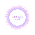 Circle sound wave visualisation. Dotted music player equalizer. Radial audio signal or vibration element. Voice Royalty Free Stock Photo