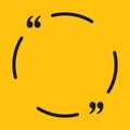 The Circle Speech Bubble Quote Blank Template. Royalty Free Stock Photo