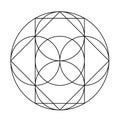 Circle square, rectangle graph. Scared Geometry Vector Design Elements. Royalty Free Stock Photo