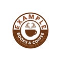 Circle stamp coffee book logo template