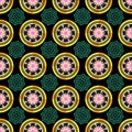 Circle star in galaxian pattern mirroring Royalty Free Stock Photo