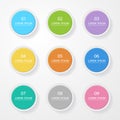 Circle Sticker, label colorful set