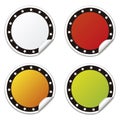 Circle sticker with stars, colors